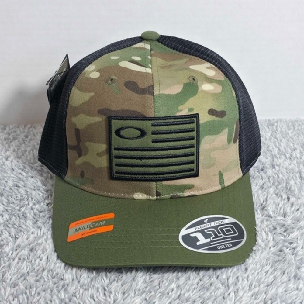 Oakley Standard Issue Multicam Flag Camo Snapback‎ Hat Cap Tactical Hunting NEW